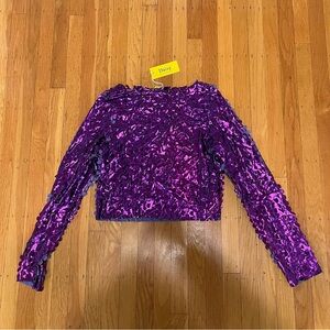 Metallic Purple Lazer-Cut Crop Top (2X 3X) – Festival/Rave Wear